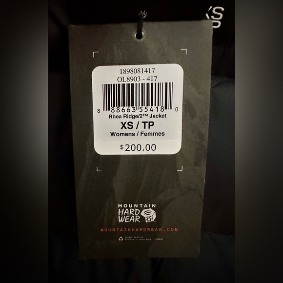 NWTs Mountain Hardwear Rhea Ridge/2 Down Jacket. Blue Slate. Women’s XS - Picture 5 of 11